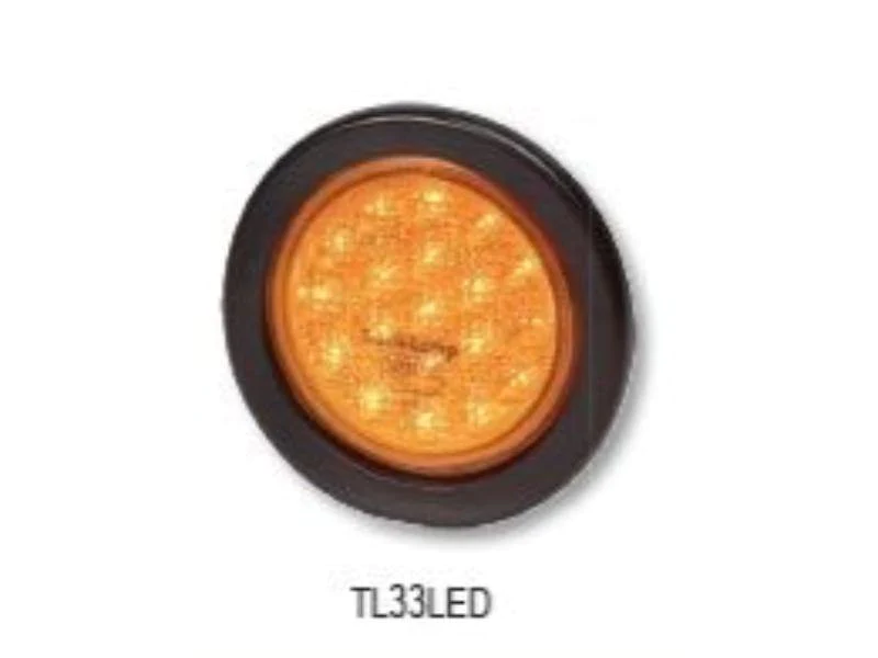 19 LED AMBER WITH REFLECTOR LENS LAMP 10-30V