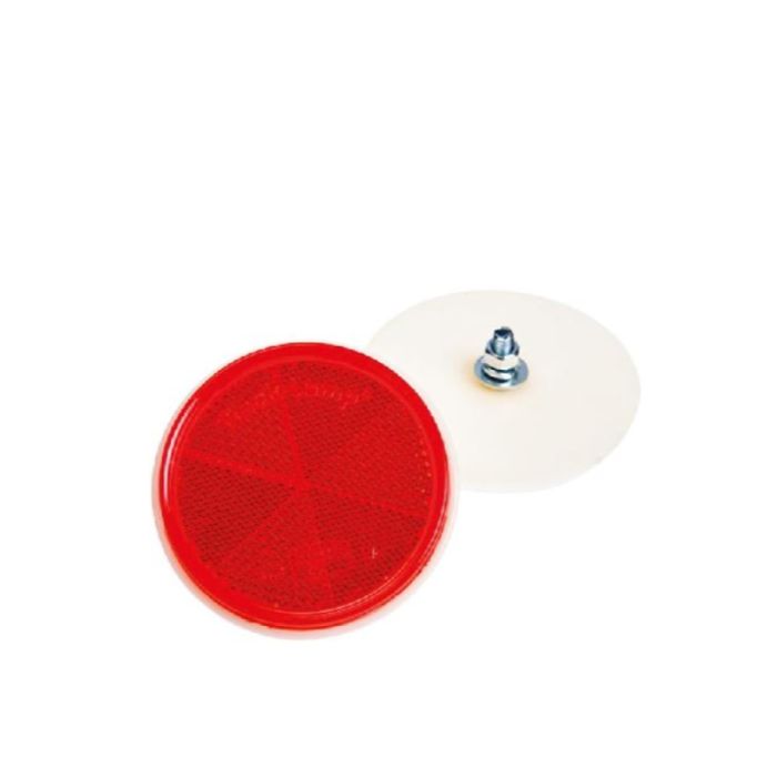 2 PIECE METAL RED FLANGE REFLECTORS 76MM